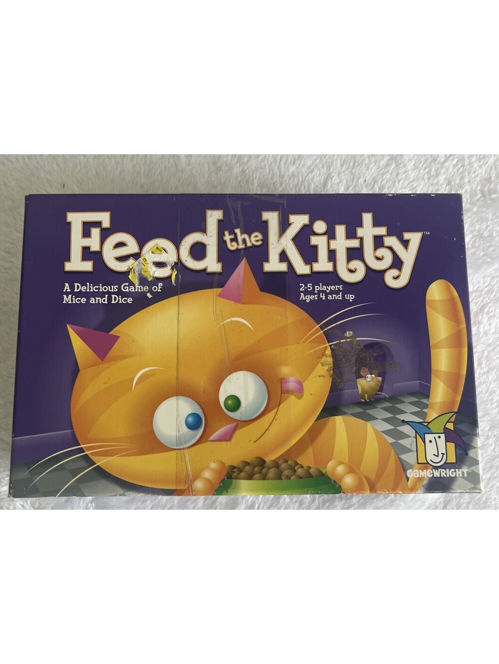 FAMILY FUN NIGHT! Gamewright Feed the Kitty Board Game Mice & Dice Complete